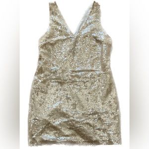 NWT A New Day cream sequin mini dress Size S